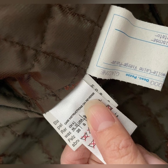 RARE Max Mara Virgin wool fur collar brown coat - Picture 6 of 7